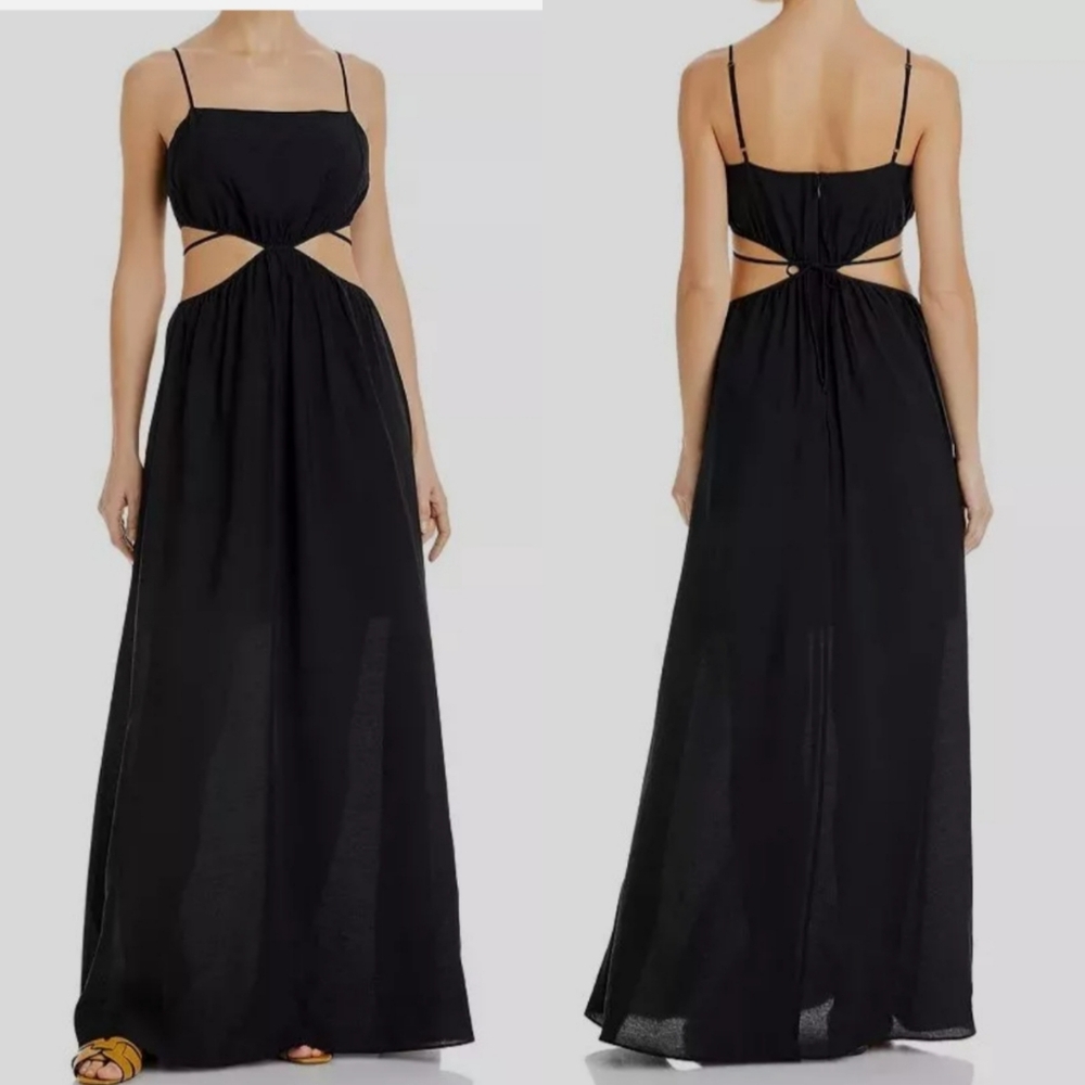 Jonathan Simkhai | Amora Black Cutout Maxi Dress